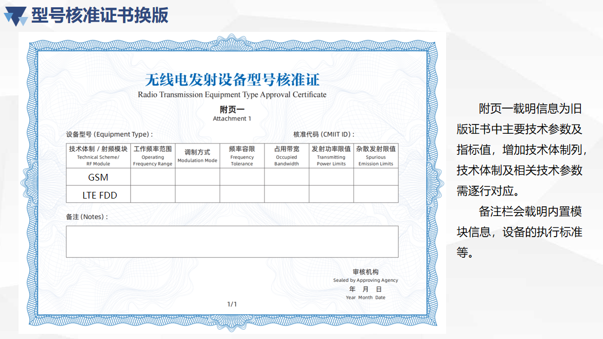型號核準自定義編碼 新版核準證書政策宣貫(圖15)